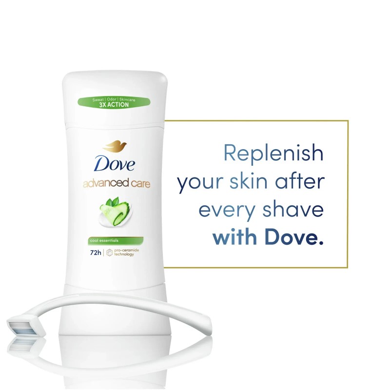 Dove Advanced Care Antiperspirant Deodorant for Women Cool Essentials, 2.6