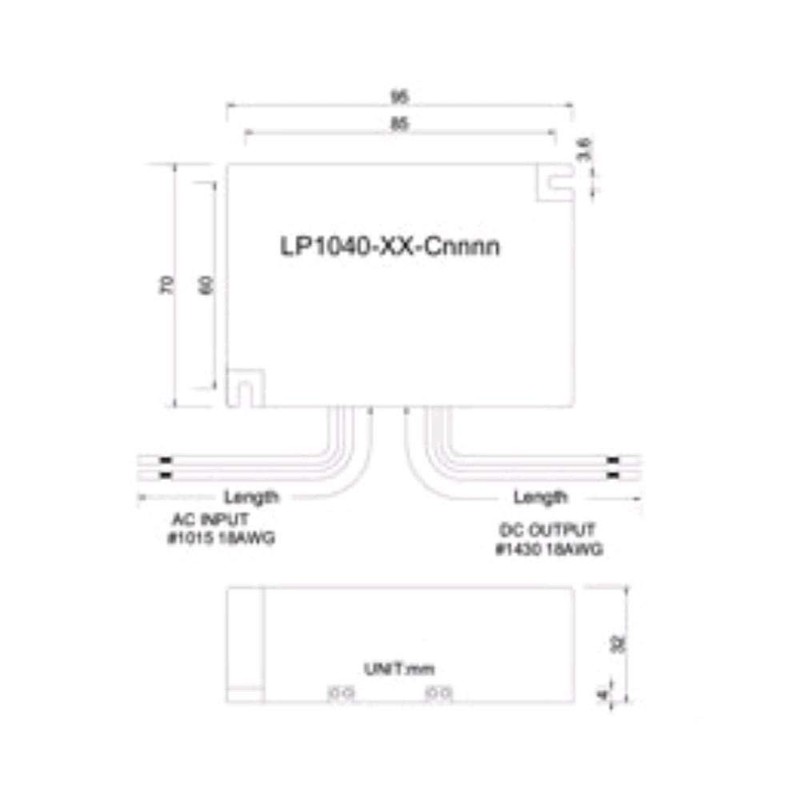 High Perfection Magtech LP1040-36-C1050 LED Driver 1050ma Constant Current 40w