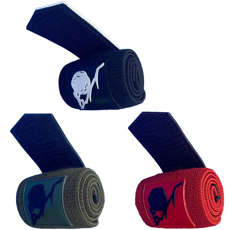 Defy The Gods Weightlifting Wrist Wraps (Red x Black)