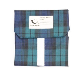 the Wrapper, Re Wrap It Sandwich Bags, Black Watch Tartan, No Waste Packaging, Eco Friendly, Reusable Food Wraps. Made In Scotland.