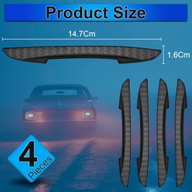 Car Door Edge Protectors Black 4 Pack, Car Door Protector Bumper Vehicle Door Edge Guard Strip Plastic Scratch Protection Car Bumper Protector Edge Protector Strip Rear Bumper Protection Strips