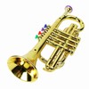 Gold Kid Trumpet Toy with 4 Colored Keys Interesting Educational