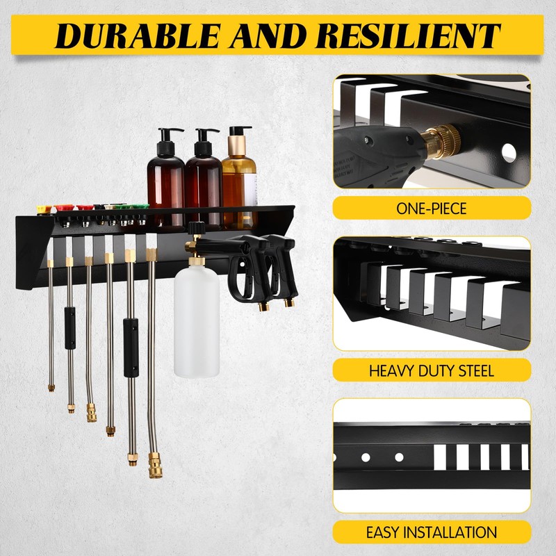 Otoolling Pressure Washer Gun Holder Foam Cannon Holder Wall Mount