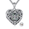 DAYLINLOVE Heart Locket/Urn Necklace That Holds Pictures Sterling Silver Locket