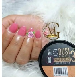 Acrílico Cover Punto Nails Color Almond 3 1 Onz Efecto Polvo                                                                                          