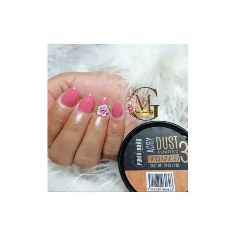 Acrílico Cover Punto Nails Color Almond 3 1 Onz Efecto