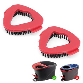 Spin Mop Scrubber Head 2Pcs Triangle Microfiber Mop Scrubber Brush Head for Kitchen Bathroom Shower Tile Hard Floor Clean