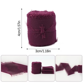 Fyfjur Schleifenband Rot 4 cm X 20 M, Geschenkband Satinband Stoffband Dekoration, Chiffonband Hochzeit Dekoband für BrautsträUße, Geschenkverpackung, Hochzeitseinladungen, DIY-Kunsthandwerk