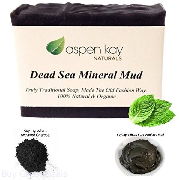 Dead Sea Mineral Mud Bar Soap Organic Natural Handmade Skin Care Cleaning Beauty