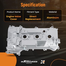 maXpeedingrods Aluminum Valve Cover for Toyota Sienna Camry Highlander Venza RAV4 Avalon 2005-2018 3.5L V6 Replace# 1120131250 11201-0P020