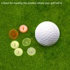 PATIKIL 150pcs Golf Ball Markers 24mm Round Clear Flat Position