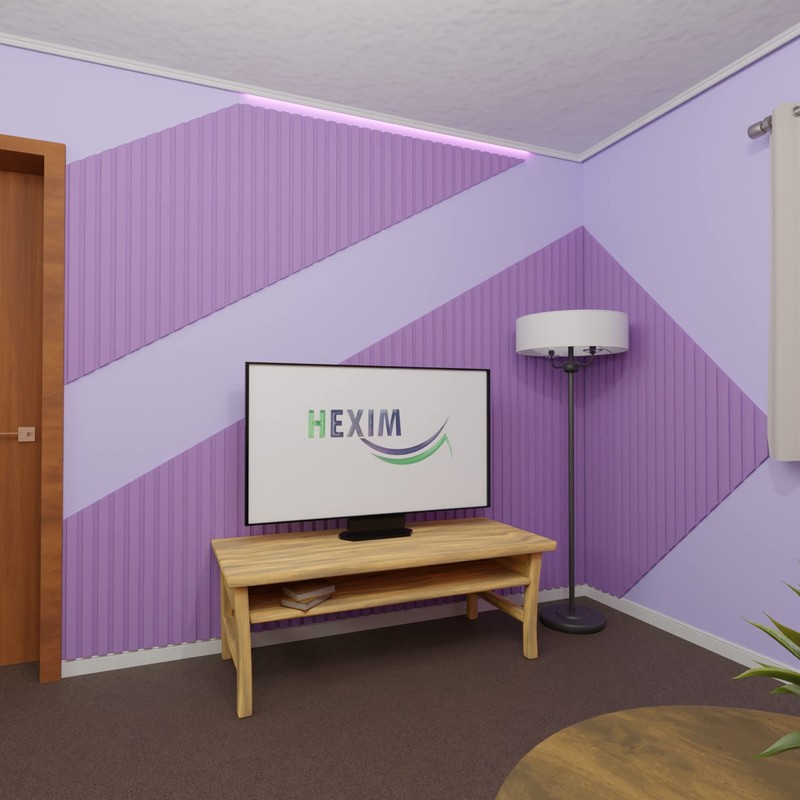 HEXIMO Slat Wall (0.46 m²) Made of XPS - Slats