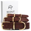 Scout Supply Classic Leather Dog Collar | Heavy Duty Thick