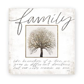 Family Like Branches Of A Tree We Grow In Different Directions Wood Rustic Style Wall Décor Sign 12x12