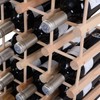 HAPPYGRILL Wood Wine Rack 40-Bottle Stackable Storage Stand Wine Display