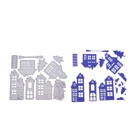MILISTEN Christmas House Cutting Dies Cutting Embossing Moulds Alloy DIY Crafts Holiday Card Album Scrapbooking Cutting Dies for Christmas Holiday Decor