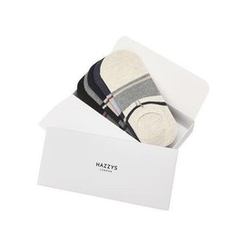 Hazzys (대구신세계)HAZZYS ACC 네이비 라인배색 면혼방 덧신양말5종세트 HJSS5E200WT (Daegu Shinsegae) HAZZYS ACC Navy Line Color-Blocking Cotton Blend Ankle Socks 5-Piece Set HJSS5E200WT