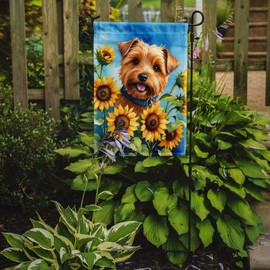 Caroline's Treasures DAC6125GF Norfolk Terrier in Sunflowers Garden Flag Mailbox Flag Decorative Yard Flag Banner Outside Patio Artwork Yard Flower Beds, Garden Size, Multicolor