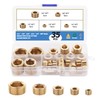 Ailbiuko 35Pcs Brass Pipe Plug Fitting Assortment Kit,1/8" 1/4" 3/8"