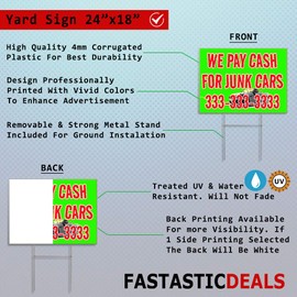 Fastasticdeals Weatherproof Yard Sign Childcare Open 6 Am Black Red Lawn Garden Urgent Care 24x18 Inches 2 Sides Print