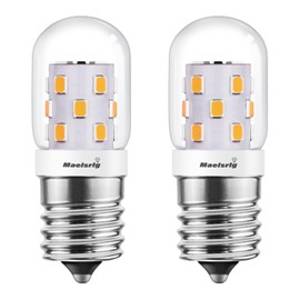 Maelsrlg LED Microwave Light Bulbs Under Hood, E17 LED Bulb Dimmable for Range Hood 40W Equivalent, 3W 380 Lumens, LED Appliance Light Bulb Over Stove, Soft White 2700K, 2 Pack