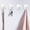 DGYB 20 Pcs Clear Adhesive Hooks for Hanging 22lb Self