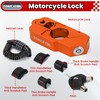TOKCKYBL Motorcycle Lock, Heavy Duty Anti Theft Helmet, Brake and