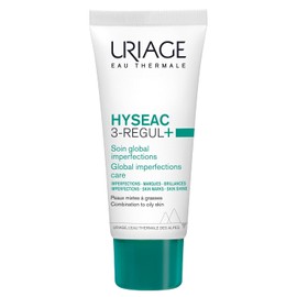 Uriage Hyseac 3-regul 40ml - Cuidado global panti-imperfecciones con ácido salicílico y AHA - Sin parabenos y oil free, no comedogénico - recomendado por dermatólogos