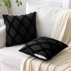 MIULEE MIULEE Decorative Throw Pillow Covers Black 18x18 Inch Set
