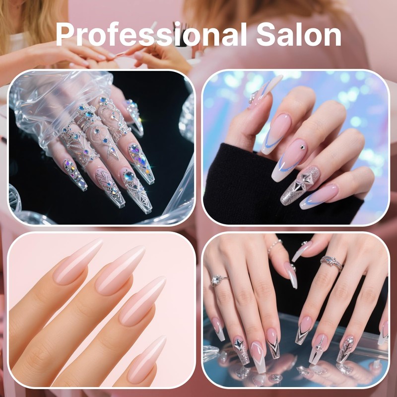720 Pieces Double-Sided Nail Glue Stickers Transparent Set - 30