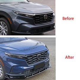 Hyorabyn Front Bumper Lip Compatible with Honda CR-V CRV EX EX-L LX 2023 2024 2025 Only Front Lip Lower Chin Spoiler Splitter 3PC (Fuel Versions Only) Gloss Black