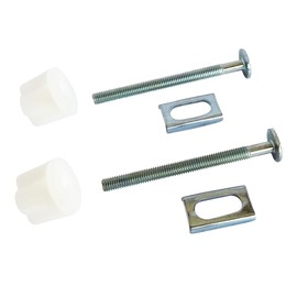 SOMATHERM FOR YOU //935-11 Toilet Seat Attachment 2 Metal Plates and 2 Nuts Length 75 mm Lid, Grey