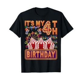 It's My 4th Birthday Circus Carnival Birthday Party Decor T-Shirt