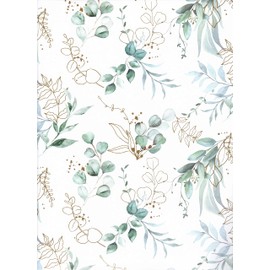 arkamii Premium Wrapping Paper Set of 4 Sheets Size 34 x 25 inch for wedding Communion eucalyptus Mother's Day (18-9253)