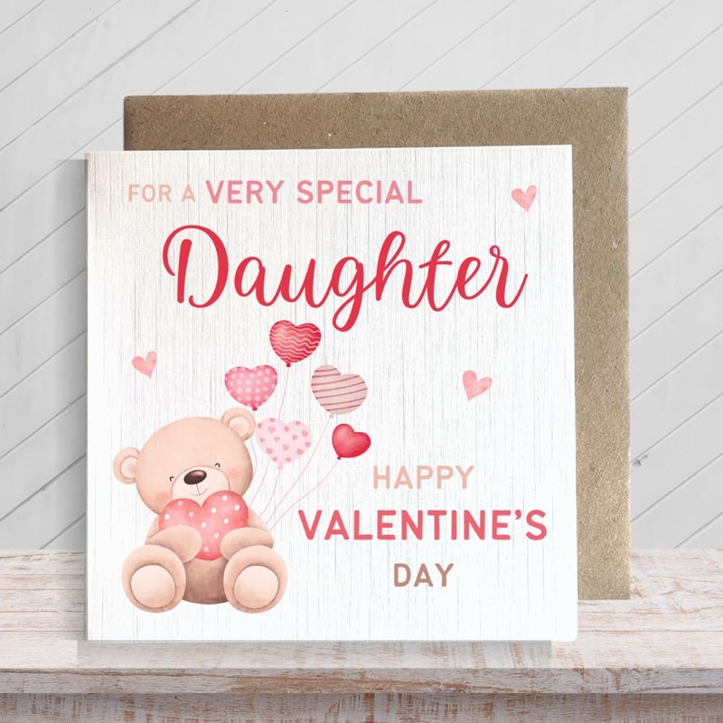 Second Ave Daughter Valentine's Day Bear Square Valentine's Day Greetings