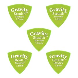 Púas de guitarra acrílicas Gravity - Biselado pulido, más afilado y resistente para un sonido más brillante y un agarre más firme - Diseño Stealth de 1.5mm y espesor estándar - Hechas a mano en