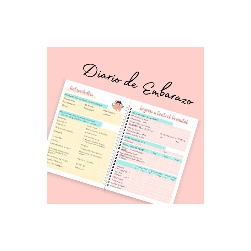 Planner De Embarazo, Diario De Embarazo, Agenda Prenatal.