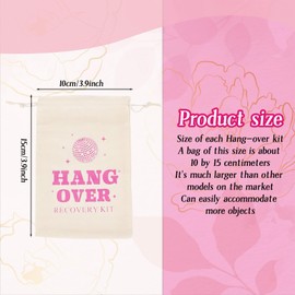 10 Pcs Hangover Kit,10 * 15cm(3.94 * 5.9in) Hangover Kit Bag A Portable Bag Suitable for Party Goers, for Shower Wedding Packaging Music Festivals Travel and Gatherings