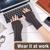 Knitted Arm Warmers Gloves Winter Long Fingerless Gloves, Essential Wool