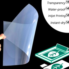 waterproof Inkjet Transparency Film Paper 8 ½"x11" 50 Sheets for Silk Screen Printing