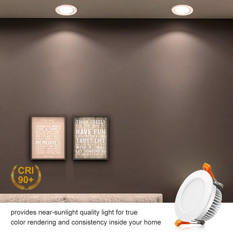 BIRRAY 2 Inch LED Recessed Lighting, 3000K Warm White, 3W(35W