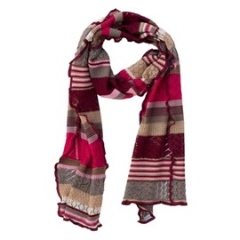 Invero, Merino Scarf Manu 100% Wool, Red (Amarena), 35 x 180 cm