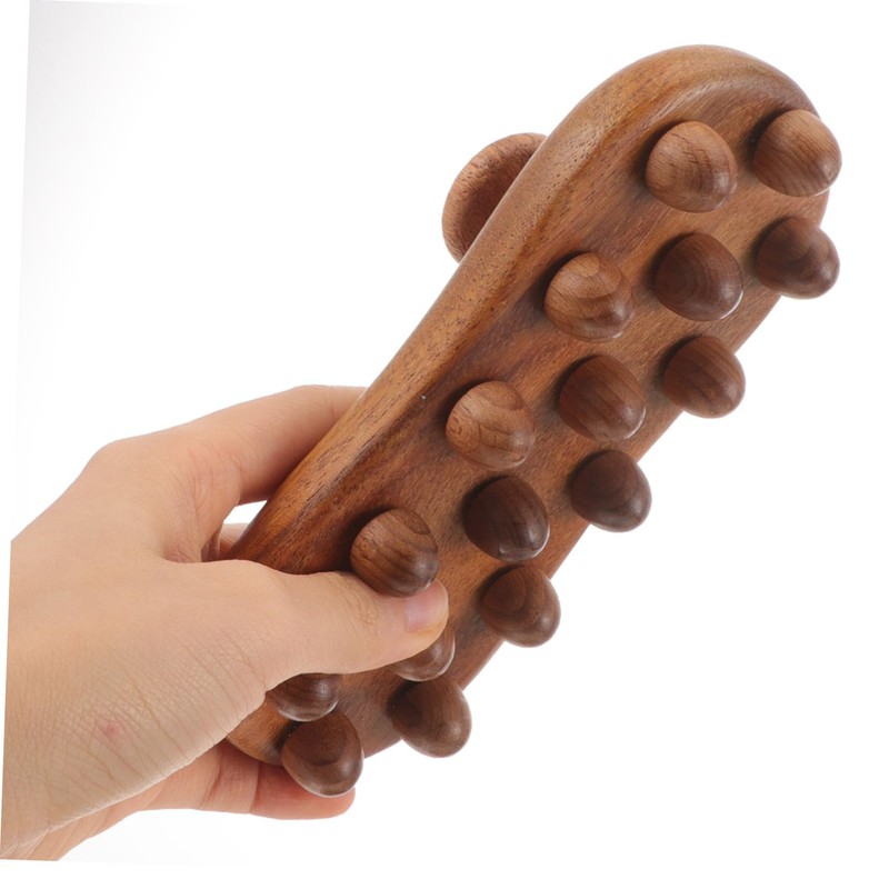 Healeved Wood Acupoint Massage Brush Handheld Body Therapy Tool for