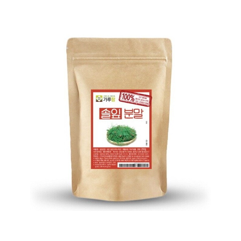 국산 솔잎가루 소나무잎 차 송엽 분말 추출물 200g Korean Pine