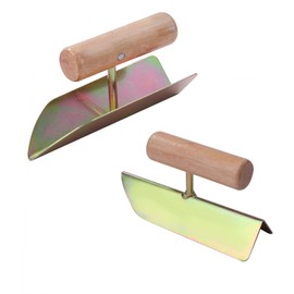 Pure Seek Plastering Trowel for Wall Painting, Plaster Trowel, Set of 2 Types, Corner Tool, Plastering Trowel, Earth, Plastering Trowel