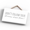 Global Designs Chase Your Dreams Inspirational Typography Wooden Hanging Plaque