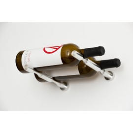 VintageView Vino Pins 2 (Wall Mounted Wine Rack peg for Drywall Surfaces, 2 Bottles, Milled Aluminum)