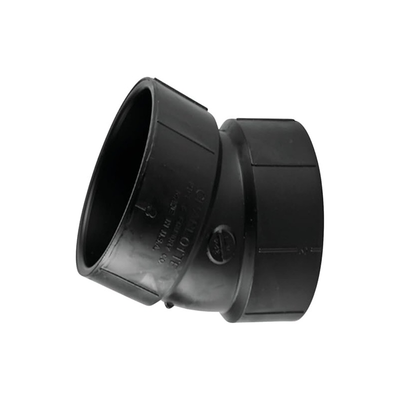 Charlotte Pipe Elbow Abs/Dwv 4" 22-1/2 Deg. Black