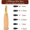 THJOPOKEEL Japanese Screw Hole Punch, Screw Hole Puncher with Wood