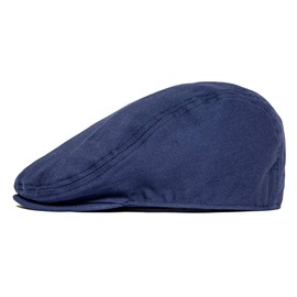 BOTVELA - Gorro de tela cruzada de algodón para hombre, marino, 7 5/8